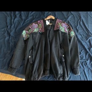 Oversized Free People Embroidered Jacket
